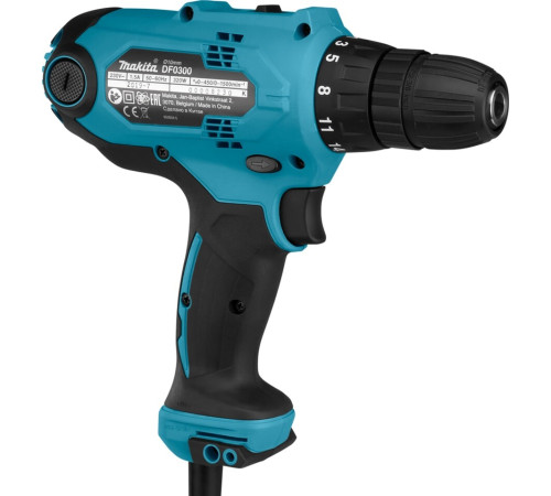 Набор электроинструмента Makita DK0121 (дрель-шуруповёрт DF0300 + УШМ GA5030), в коробке