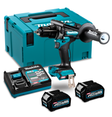 Дрель-шуруповерт аккумуляторная ударная Makita XGT HP001GD201, MAKPAC