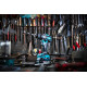 Дрель-шуруповерт аккумуляторная ударная Makita XGT HP001GD201, MAKPAC