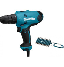 Дрель-шуруповерт Makita DF0300X3 в коробке с набором бит (10 шт)