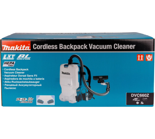 Аккумуляторный ранцевый пылесос Makita DVC660Z