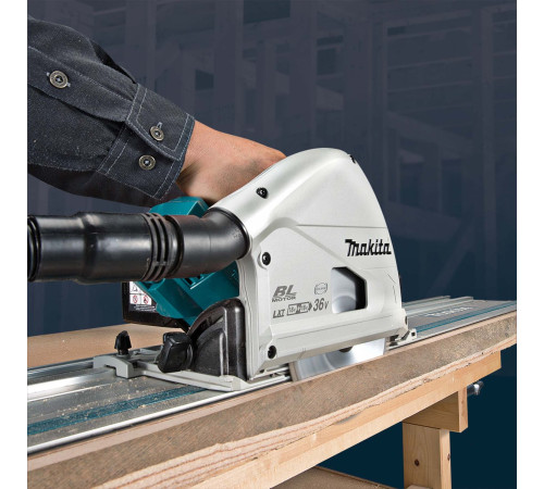 Пила циркулярная погружная аккумуляторная Makita LXT DSP601ZU, с аккумулятором и зарядным устройством