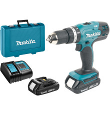 Дрель-шуруповерт аккумуляторная ударная Makita LXT DHP453SYE, в кейсе