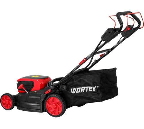 Газонокосилка аккумуляторная Wortex CLM 4536-4 XLT, комплект с аккумулятором 2х6 Ач и зарядным устройством (самоходная, складная)
