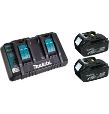 Комплект аккумулятор 18 В BL1850B 2 шт и зарядное устройство DC18RD Makita LXT