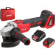 Аккумуляторная углошлифмашина Wortex CAG 1812 E в кейсе ALL1 XLT SET бесщёточная, 18 В, 125 мм, 8000 об/мин
