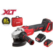 Аккумуляторная углошлифмашина Wortex CAG 1812 E в кейсе ALL1 XLT SET бесщёточная, 18 В, 125 мм, 8000 об/мин
