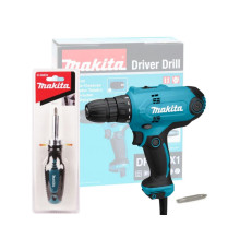 Дрель-шуруповерт Makita DF0300X1 в коробке с отвёрткой D-58833