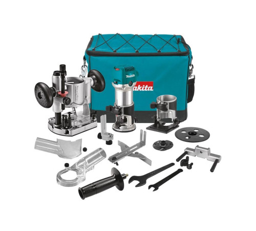 Фрезер кромочный Makita RT0702CX2, в сумке, с аксессуарами