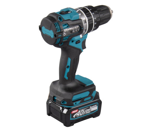 Дрель-шуруповерт аккумуляторная ударная Makita XGT HP002GD201, MAKPAC