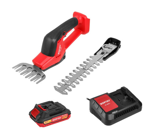 Аккумуляторные ножницы садовые Wortex SG 1820 SET с насадкой-кусторезом