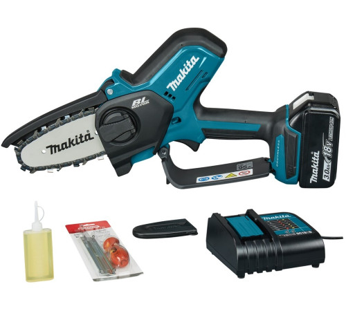 Пила цепная аккумуляторная Makita LXT DUC101SF, с аккумулятором и зарядным устройством