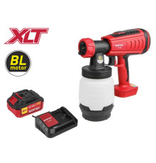 Краскораспылитель аккумуляторный Wortex CPS 1808 ALL1 XLT, комплект с аккумулятором 4 Ач и зарядным устройством (бесщёточный, 18 В)