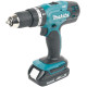 Дрель-шуруповерт аккумуляторная ударная Makita LXT DHP453SYE, в кейсе
