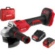 Аккумуляторная углошлифмашина Wortex LX CAG 1812-1 E в кейсе ALL1 XLT SET бесщёточная, 18 В, 125 мм, 8000 об/мин