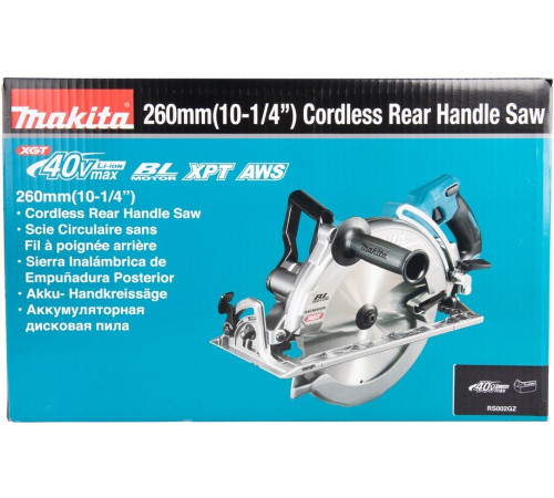 Пила циркулярная аккумуляторная Makita XGT RS002GZ, без аккумулятора и зарядного устройства