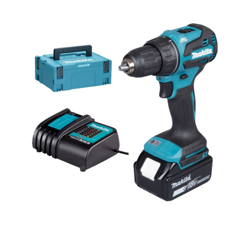 Аккумуляторная дрель-шуруповёрт Makita LXT DDF490SF1J, в кейсе