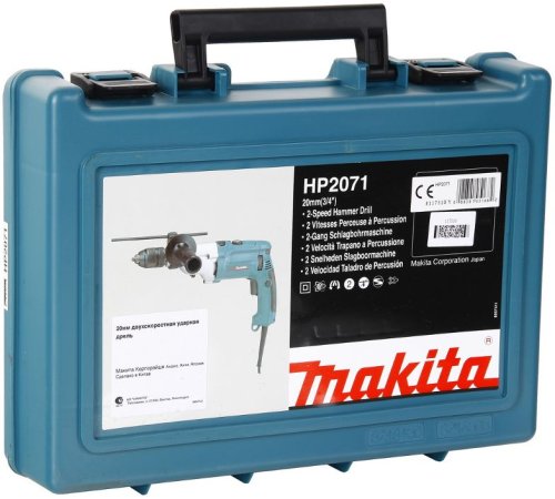 Ударная дрель Makita HP2071 в чемодане