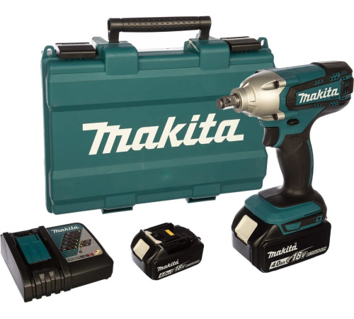Гайковерт аккумуляторный ударный Makita LXT DTW190RME, в комплекте с аккумулятором и зарядным устройством